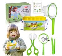 Catcher de Insectos para niños, 6 Piezas Kit de Captura de Insectos para niños con Lupa, Pinzas, Cather, Net ＆ Guía, Kit de Captura de Mariposa para al Aire Libre (Amarillo)