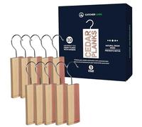 Catcher Labs Tablones de cedro para repelente de polillas | Bloques de cedro para almacenamiento de ropa | Mejor que las bolas de polillas para armario | Perchas de cedro para polillas (paquete de 10)