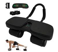 CATCHLUCK Rueda de ejercicio con retorno, rodillo de abdominales desmontable 4 en 1 para flexiones, tablas, escalador de montaña y modo de rodilla, incluye soporte para el codo y rodillera