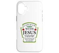 Catchup with Jesus Shirt Funny Christian Gift Carcasa para iPhone 16 Plus
