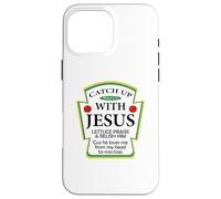Catchup with Jesus Shirt Funny Christian Gift Carcasa para iPhone 16 Pro MAX