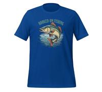 Catchy Hooked on Fishing - Camiseta unisex para adulto con diseño divertido, Real Real, 4XL