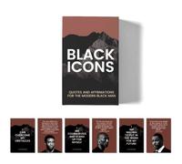 CATCHYOURDREAMS Tarjetas de afirmación de iconos negros para hombres, 50 citas y afirmaciones poderosas de los hombres negros más influyentes de nuestra generación