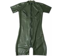 Catcuit De Látex Para Hombre Con Cremalleras En Los Pezones, Verde Militar, Caucho Natural, Piernas Cortas, Ropa, Cremallera Frontal, Personalizado,Rojo,yo