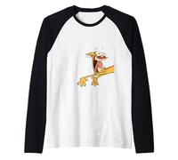 Catdog Best of Both Worlds Retro Cat Character Camiseta Manga Raglan