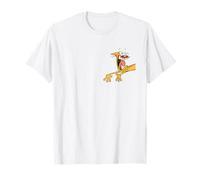 Catdog Best of Both Worlds Retro Cat Character Left Chest Camiseta