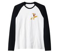 Catdog Best of Both Worlds Retro Cat Character Left Chest Camiseta Manga Raglan