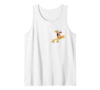 Catdog Best of Both Worlds Retro Cat Character Left Chest Camiseta sin Mangas