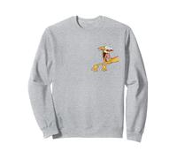 Catdog Best of Both Worlds Retro Cat Character Left Chest Sudadera