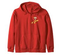 Catdog Best of Both Worlds Retro Cat Character Left Chest Sudadera con Capucha