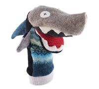 Cate y Levi - Baby Shark Boy Gift - Hand Puppet - Lana de recuperacin premium - Hecha a mano en Canad - Machable lavable (tiburn)