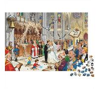 Catedral Campana de Boda Brouhaha Puzzle De Madera Impermeable DIY Puzzles De 1000 Piezas para Adultos Imposible Rompecabezas Juegos Desafiantes