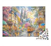 Catedral Colonia 1000 Piezas Cartón Reciclado Escena Colonia Rompecabezas DIY Familias Apasionadas Habilidades Lógicas Diversión Familiar 52x38cm/1000pcs
