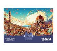 Catedral Cúpula Renacentista Puzzle de 1000 Piezas Juego de Puzzle 1000 Piezas Papel para Adultos Paisaje Urbano Italiano Relajación Decoración Regalo Familiar 70x50cm/1000pcs
