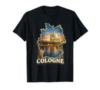 Catedral de Colonia Alemania Horizonte Vintage Travel Camiseta