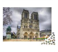 Catedral de Notre Dame Puzzle De 1000, DIY, Juguete Educativo, Decoración del Hogar, Rompecabezas para Adultos, A Partir De 14 Años 1000pcs (75x50cm)