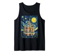 Catedral de San Basilio Moscú Noche Estrellada Historia del Arte Presente Camiseta sin Mangas