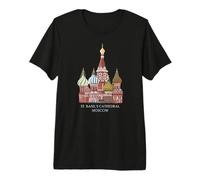 Catedral de San Basilio, Moscú, Rusia. Dibujo Camiseta Premium