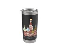 Catedral de San Basilio, Moscú, Rusia. Dibujo Vaso térmico de acero inoxidable de doble pared