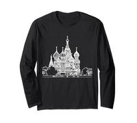 Catedral de San Basilio One Line Art Moscú Monumento Manga Larga