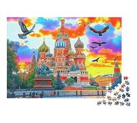Catedral de San Basilio Puzzle de 1000 Piezas Papel para Adultos Cielo Colorido Puzzle para Toda la Familia Regalo 52x38cm/1000pcs