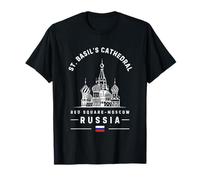 Catedral de San Basilio Rusia Bandera Moscú Plaza Roja Camiseta