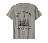 Catedral de San Basilio Rusia Bandera Moscú Plaza Roja Camiseta