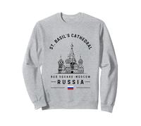 Catedral de San Basilio Rusia Bandera Moscú Plaza Roja Sudadera