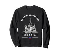 Catedral de San Basilio Rusia Bandera Moscú Plaza Roja Sudadera