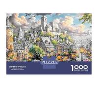Catedral gótica Castillo de Cuentos de Hadas Entre Las Nubes Puzzle 1000 Piezas Estilo Clásico Juguete Colorido DIY Desafiante Regalo para Niños para Adultos Y Niños Mayores 38x26cm/1000pcs