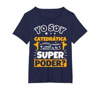 Catedrática Regalo Divertido con Decir Camiseta, Mujer Tallas Grandes, Azul Marino, 1XL Grande