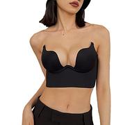 Categoría de producto Bra 1 - Título del producto Sujetadores sólidos con espalda baja para mujer con aros en forma de U sin espalda múltiples convertibles sujetador con aros, Negro , XL