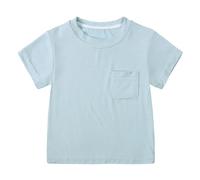 Categoría de Productos Boys Tops - Camiseta de Verano para niños pequeños con Estampado sólido y Manga Corta diseño cómodo para Uso Diario Simpatía Que se Adapta a su Talla