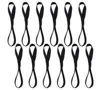 CATELL 12 Piezas Correas de Amarre Suaves, 29,5 x 2,5 cm Correas de Amarre Negras con Lazos Soft Loops para Portabicicletas para Portabicicletas Quad Remolque Moto Transporte