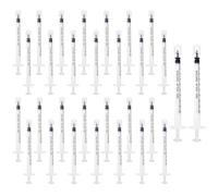 CATELL 30 Piezas 1ml Jeringuilla, Jeringas 1ml Esteril Jeringa de Plastico Embalaje Individual Jeringuillas Sin Aguja para Animales Dispensación Líquidos Jardineria Laboratorios Científicos