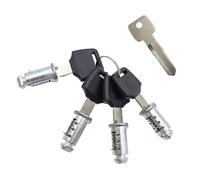 CATELL 4 Pcs Núcleos de Bloqueo Compatibles con Portaequipajes Thule, Núcleos de Bloqueo para Portaequipajes 4 Cilindros de Cierre 4 Llaves y 1 Llave de Control para Cajas de Techo Portaesquís