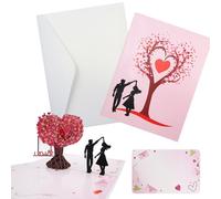 CATELL Tarjeta San Valentin, Tarjeta de Aniversario Desplegable de Árbol de Amor Tarjeta de FelicitacióN Pop Up 3D con Sobre y Tarjeta Tarjetas de Boda Día de San Valentín Cumpleaños Aniversario