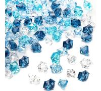 Catelves 200 piedras decorativas azules, piedras de cristal azules, piedras de cristal decorativas, acrílicos para niños, piedras de cristal multicolor, decoración de diamantes, piedras de muggle