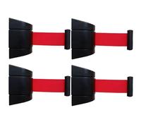 Catenarias Biombos Separadores de 4 Piezas Fabricadas en ABS Resistente para Parques Infantiles Hoteles Pasillos Escaleras y Pasillos(Black,200cm/6.6ft)