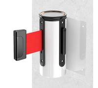 Catenarias Cinta Separadora Extensible de Pared Divisores de Línea Extraíbles con Cuerda de Nailon para Tiendas Minoristas(White,300cm/10ft)