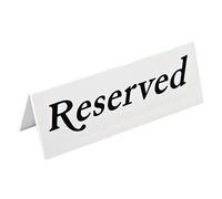 Catering aparato superstore - l988 "cuadro de plástico Sign, reservado (Pack de 10)