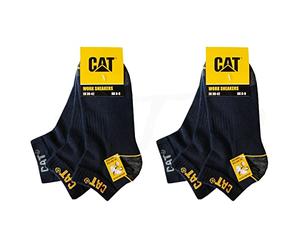 Caterpillar 6 pares de zapatillas de trabajo CAT WORK SNEAKERS de trabajo, calcetines en tallas 39-50, 6 Pares Azul, 43-46