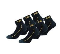 Caterpillar 6 Pares Robust Work Sneaker, calcetines de trabajo en algodón suave, puntera y talón reforzados, CORDURA Fiber Technology (Negro, 43-46)