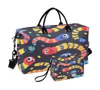 Caterpillar - Bolsa de viaje para hombres y mujeres, bolsa de gimnasio con bolsa de almacenamiento, bolsa de fin de semana, bolsas de transporte para viajes, gimnasio, yoga, Oruga, Talla única, Bolsa