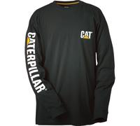 Caterpillar Marca Camiseta De Manga Larga Clásica Casual Para Hombre Negra