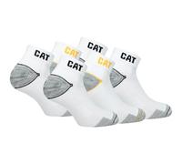 Caterpillar CAT 6 Pares calcetines bajos, hombre, reforzados en el talón y la punta, Algodón (Blanco, 39-42)