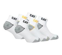 Caterpillar CAT 6 pares de zapatillas de trabajo WORK SNEAKERS de trabajo, calcetines en tallas 39-50, 6 Pares Blanco, 39-42