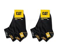 CAT Caterpillar 6 pares de zapatillas de trabajo WORK SNEAKERS de trabajo, calcetines en tallas 39-50, 6 Pares Negro, 43-46