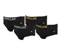 Caterpillar Cat Slip Hombre (Paquete de 4) - Algodón Elástico (Negro, M)
