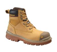 Caterpillar CAT Workwear Gravel - Botas de seguridad de cuero con cordones para hombre, 15 cm, miel, 42 EU